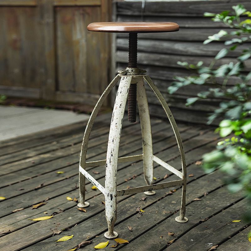 Industrial Adjustable Height Iron Bar Stool 33-inch Round Bristol Bar Stool, 1 Piece Clearhalo 'Bar Furniture' 'Bar Stools' 'bar_stools' 'furniture_bar_stools' 'Kitchen & Dining Furniture' 'kitchen&dining_furn' 'kitchen' 'kitchen_furn' Furniture' 1200x1200_c8bbba38-446c-457b-b99a-0901f45792df