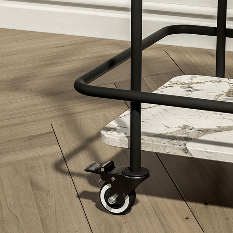 23.6 "Alta Tapa de tobogán contemporáneo Top de vidrio Top Table rectangular