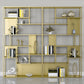 Metal Etagere Vertical Shelf Bookcase Bedroom Open Book Shelf with Shelves Clearhalo 'Bookcases' 'furn' 'furn_bookcases' 'Furniture' 'Office Furniture' 1200x1200_c8bc0ccf-7b8f-44b6-9d60-7ed9a4bdaa8f