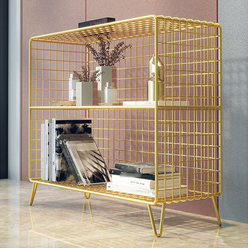 Glam Style Metal Bookshelf Closed Back Standard Shelf Bookcase for Home Clearhalo 'Bookcases' 'furn' 'furn_bookcases' 'Furniture' 'furniture_bookcases' 'Office Furniture' 1200x1200_c8bd079b-7490-4b9f-bb9e-07f5fee637c8