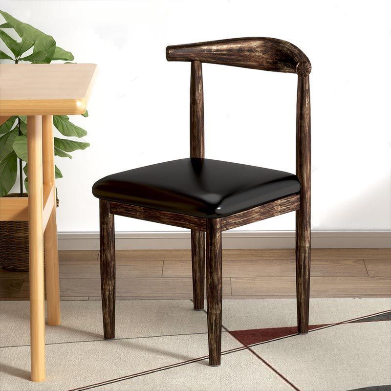 Silla de comedor de lino contemporánea muebles laterales de comedor abiertos en acabado mate para interiores