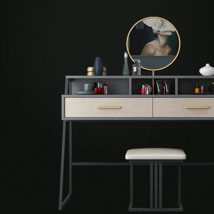 Bedroom Glam 2-Drawer Standing Storage Box Vanity Dressing Table Clearhalo 'Bedroom Furniture' 'furn' 'furn_makeup_vanities' 'Furniture' 'Makeup Vanities' 'makeup_vanities' 1200x1200_c8be4c52-16cf-4935-b30d-0cccfe5ff5ea