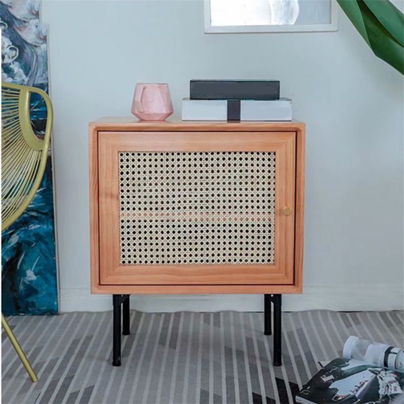 Moderno suscrime a legno in legno a 1 scaffale da 24 pollici da 24 pollici H comodino in legno massiccio con gambe