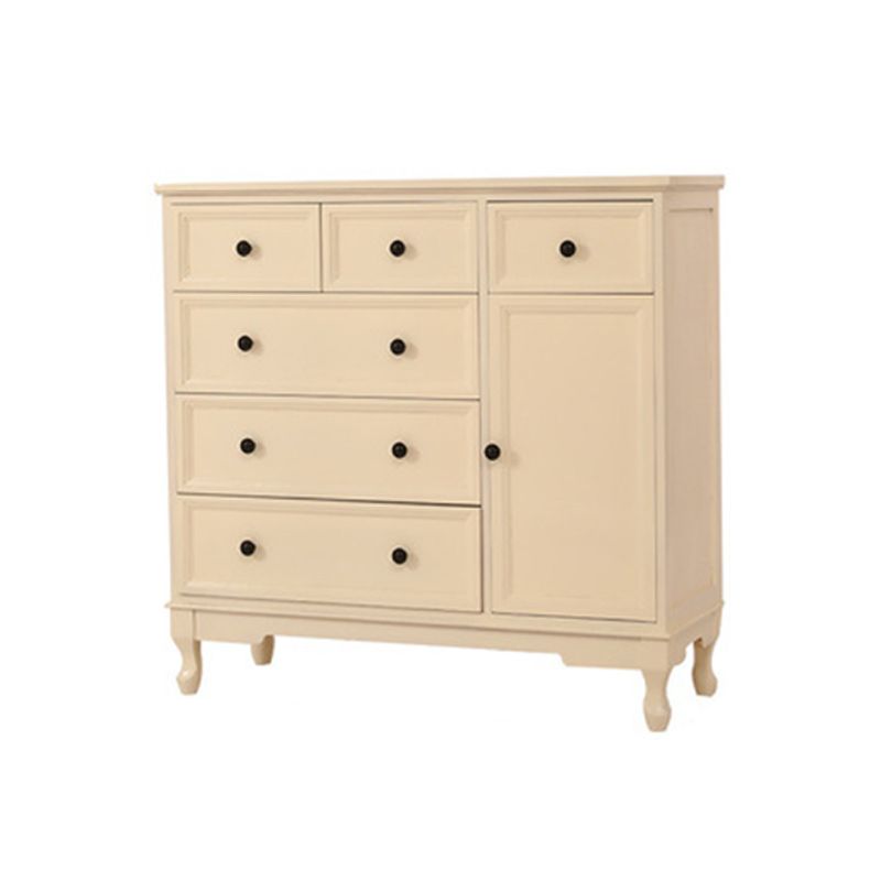 Mobile moderno accento con cassetti e cabine per le gambe cabriole in legno