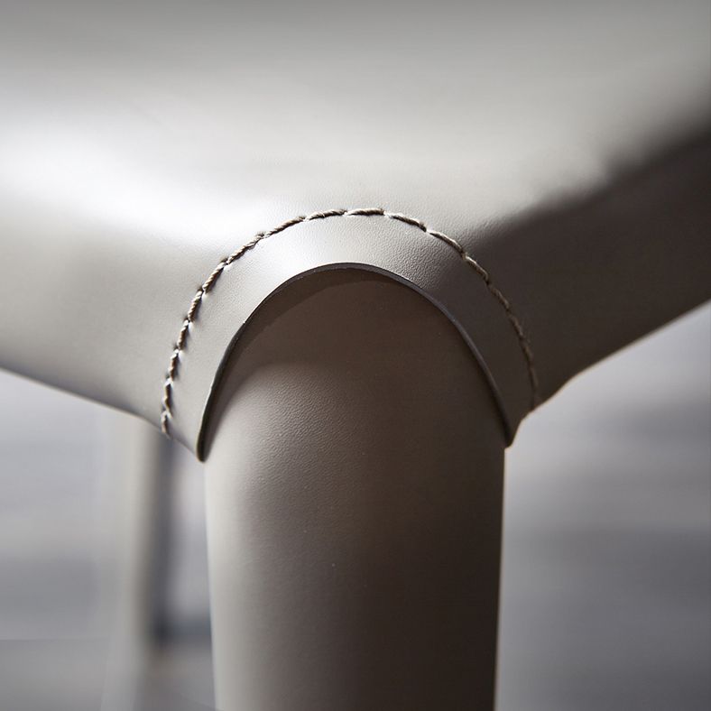 Designer Style Solid Back Chair Home Leather Matte Finish Dining Chair Clearhalo 'Dining Chairs' 'Dining Tables & Seating' 'dining_chair' 'furn' 'furn_dining_chair' 'Furniture' 'Kitchen & Dining Furniture' 1200x1200_c8c3b2d2-8fd9-48c8-986d-b1f815ccfbe4