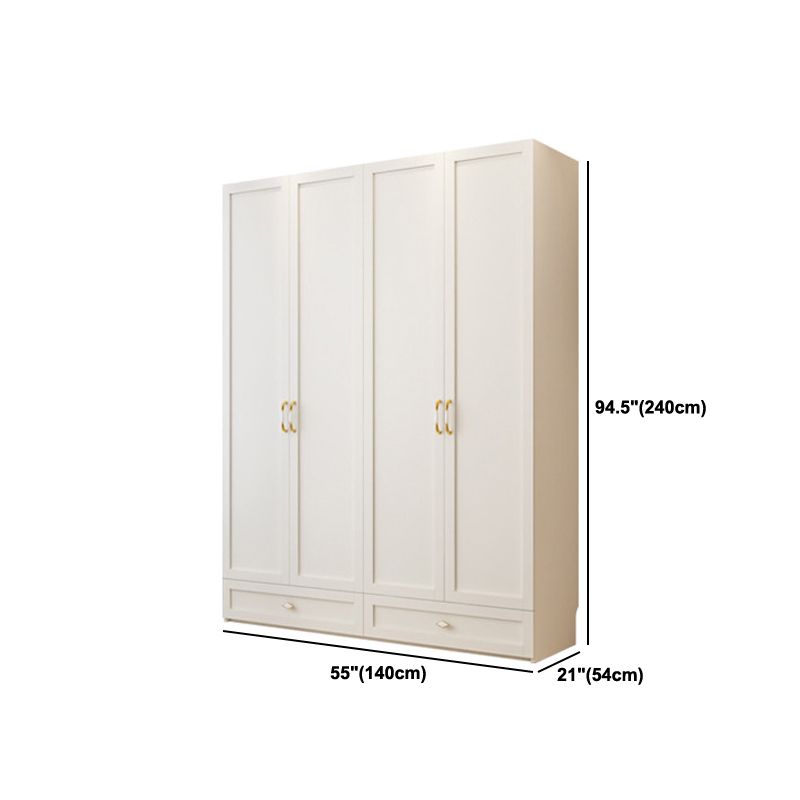 Witte garderobe kast gemeten houten garderobe armoire met lade