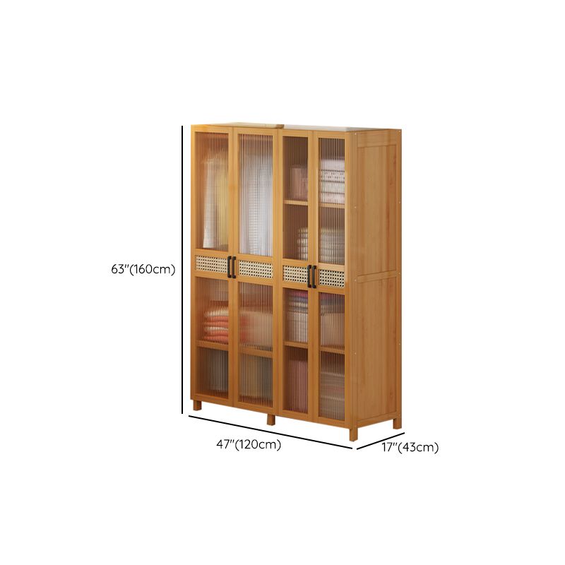 Modern Style Wardrobe Cabinet Wood Wardrobe Armoire with Shelves