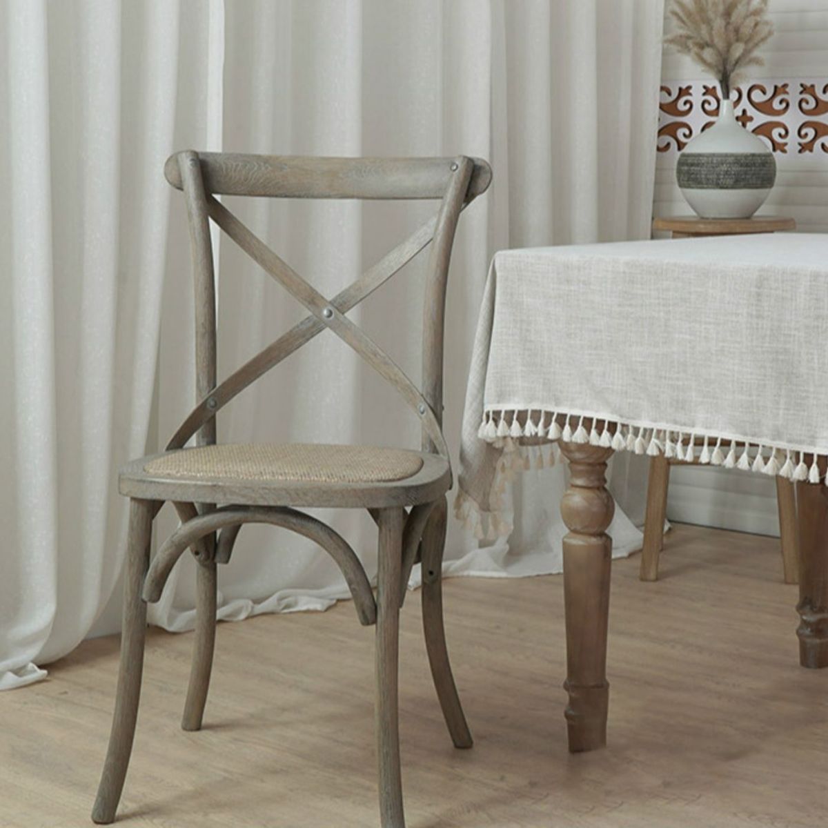 Bentwood Armless Dining Chairs Oak Cross Back Side Chair with Wood Legs Clearhalo ' kitchen&dining_furn' 'Dining Chairs' 'Dining Tables & Seating' 'dining_chair' 'furn' 'furn_dining_chair' 'Furniture' 'furniture_dining_chair' 'Kitchen & Dining Furniture' 'kitchen' 1200x1200_c8cbbf7b-4475-432b-9952-dd8dfcd11a2d