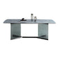 Blue Rectangle Sintered Stone Dining Table for 4/6 with Glass Base Dining Set for Restaurant Clearhalo 'Dining Room Sets' 'Dining Tables & Seating' 'dining_room_set' 'furn' 'furn_dining_room_set' 'Furniture' 'furniture_dining_room_set' 'Kitchen & Dining Furniture' 'kitchen&dining_furn' 'kitchen' 1200x1200_c8cd29b0-b6ea-4321-bbba-c26572f5037b