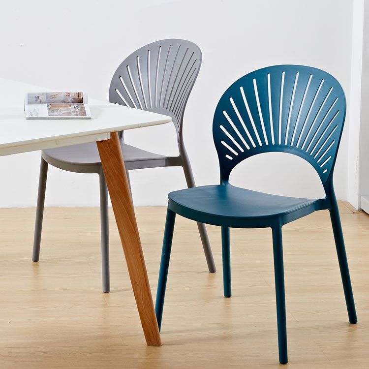 Contemporary Kitchen Stackable Chairs Plastic Dining Armless Side Chair Clearhalo ' kitchen&dining_furn' 'Dining Chairs' 'Dining Tables & Seating' 'dining_chair' 'furn' 'furn_dining_chair' 'Furniture' 'furniture_dining_chair' 'Kitchen & Dining Furniture' 'kitchen' 1200x1200_c8cd8bee-5577-45b6-992c-f49dd64c724a