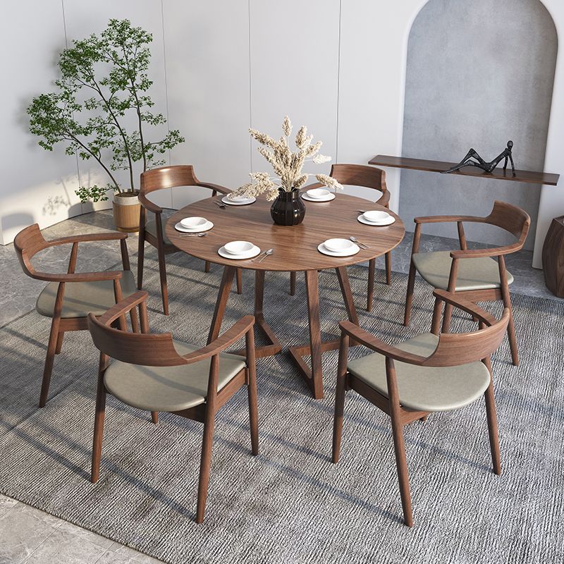 Nordic Style Arm Chair Wood Open Back Dining Side Chair with Upholstered Clearhalo 'Dining Chairs' 'Dining Tables & Seating' 'dining_chair' 'furn' 'furn_dining_chair' 'Furniture' 'furniture_dining_chair' 'Kitchen & Dining Furniture' 1200x1200_c8cf43e8-4c37-4eb5-acf3-147222283a13