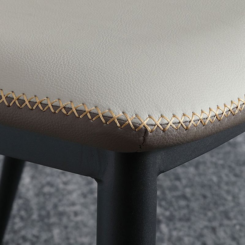 Industrial Armless Wingback Chairs PU Leather Dining Chairs for Kitchen Clearhalo ' kitchen&dining_furn' 'Dining Chairs' 'Dining Tables & Seating' 'dining_chair' 'furn' 'furn_dining_chair' 'Furniture' 'furniture_dining_chair' 'Kitchen & Dining Furniture' 'kitchen' 1200x1200_c8d0969c-b598-4347-b2b3-2a608ffdc502