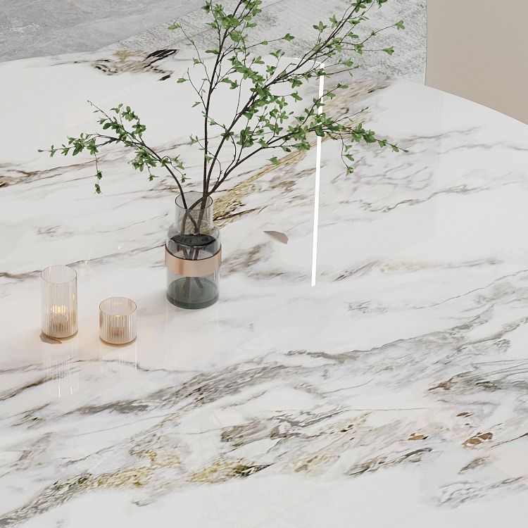 Modern 1/4/5/7 Pieces Dinette Set with White Sintered Stone Round Dining Table Set Clearhalo 'Dining Room Sets' 'Dining Tables & Seating' 'dining_room_set' 'furn' 'furn_dining_room_set' 'Furniture' 'furniture_dining_room_set' 'Kitchen & Dining Furniture' 1200x1200_c8d2e220-6e59-47d4-aeb0-db17b555fed4