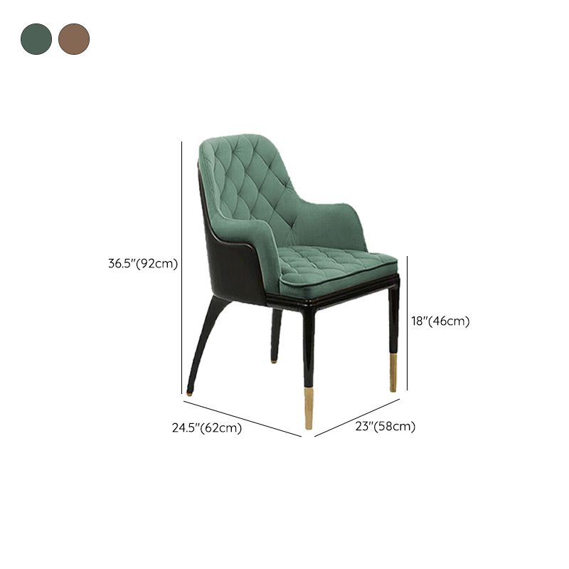 Silla de parsons de estilo moderno en casa con patas de madera maciza silla de comedor