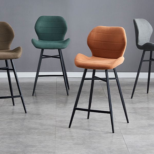 Industrial Bucket Counter Chair Footrest Low Back Metal Bar & Counter Stool