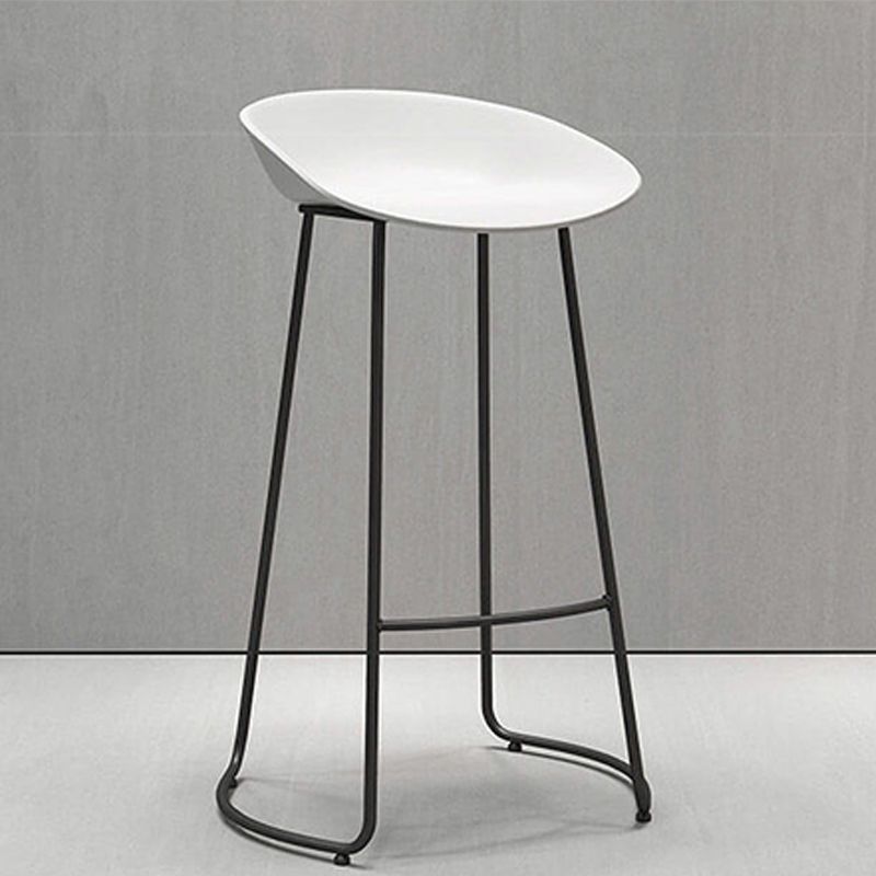 Industrial Plastic Bar Stool Armless Dining Stool with Metal Base Clearhalo 'Bar Furniture' 'Bar Stools' 'bar_stools' 'furn' 'furn_bar_stools' 'Furniture' 'Kitchen & Dining Furniture' 1200x1200_c8d80d9c-0157-4802-a743-f11a8602444a