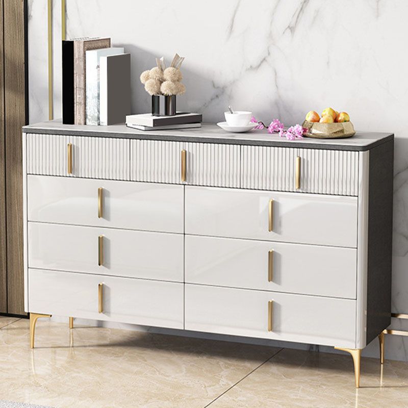 Stone Glam Storage Chest Bedroom White Chest with Metal Legs Clearhalo 'Bedroom Furniture' 'Dressers & Chests' 'dressers_chests' 'furn' 'furn_dressers_chests' 'Furniture' 1200x1200_c8d8f014-ebca-4e46-86bf-7f6e2cfab128