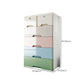 Plastic Storage Cabinet with Legs Modern Wardrobe Armoire for Home