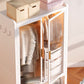Glass Modern Style Wardrobe Closet Glass Wardrobe Cabinet for Home
