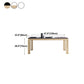 Glam Sintered Stone Home Table Gold Rectangle Dining Table with 4 Legs Clearhalo 'Dining Tables & Seating' 'Dining Tables' 'dining_table' 'furn' 'furn_dining_table' 'Furniture' 'furniture_dining_table' 'Kitchen & Dining Furniture' 'kitchen' 'kitchen_dining_table' 1200x1200_c8da68b6-caec-4a97-bbf7-9b12ccb42288