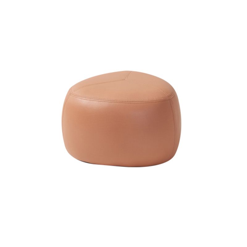 Modern Novelty Shape Ottoman Plain Leather Ottoman Stoolfor Living Room
