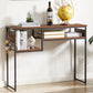 Rectangle Shape Contemporary Console Table Brown and Black Wood Console Sofa Table