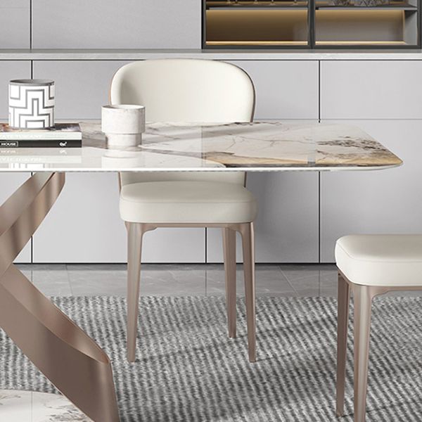 Luxe eettafelset van gesinterd steen, rechthoekig, 1/2/5-delig, eetkamertafelset