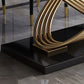 Stone Top Dining Table Modern Rectangle Dining Table with Gold Pedestal Base Clearhalo ' dining_table' 'Dining Tables & Seating' 'Dining Tables' 'furn' 'furn_dining_table' 'Furniture' 'furniture_dining_table' 'Kitchen & Dining Furniture' 'kitchen&dining_furn' 'kitchen' 'kitchen_dining_table' 1200x1200_c8e00525-dbf9-4cb0-b484-708ac656e569