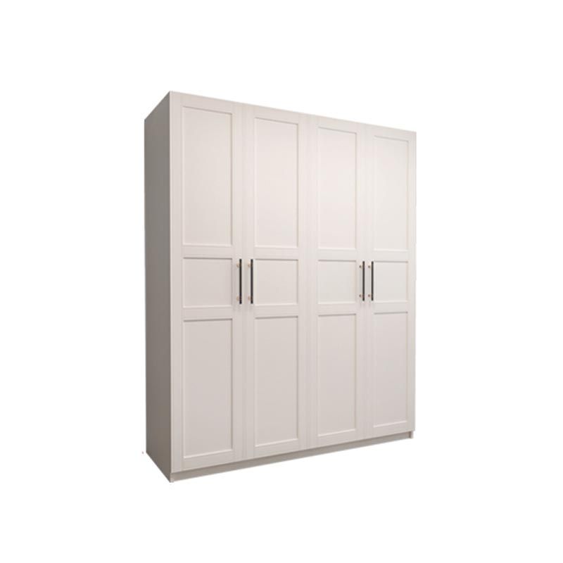 White Wood Wardrobe Cabinet With Drawers and Clothes Hanging Rod Storage Armoire Clearhalo 'Armoires & Wardrobes' 'armoires_wardrobes' 'Bedroom Furniture' 'furn' 'furn_armoires_wardrobes' 'Furniture' 1200x1200_c8e042dc-7e3e-4cd5-a553-2e64795175e4