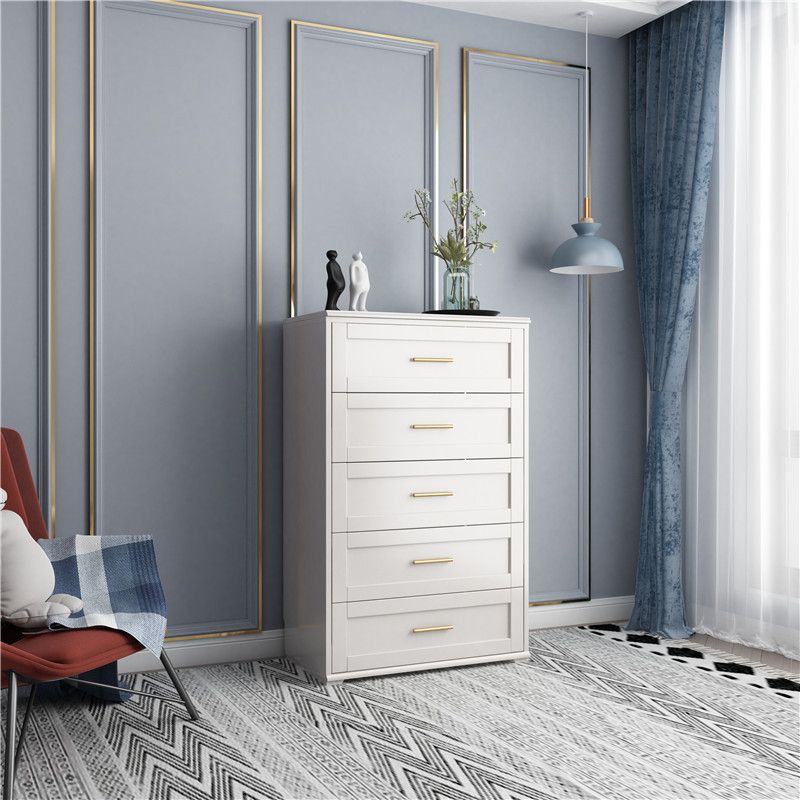 Commode classique de coffre de stockage en bois solide de coffre de rangement glamour, largeur de 17,55 pouces