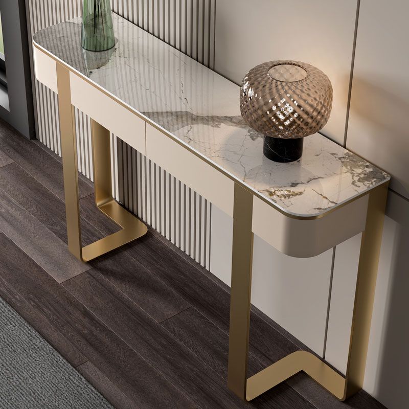 Tavolo accento console glam antico tavolo di divano mezzano in pietra