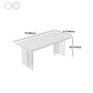 Acrylic Base Dinette Set 1/4/5 Pcs Modern Rectangle Dining Table Set in White