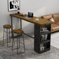 Pine Wood Bar Dining Table Modern Rectangle Bar Table with Trestle for Living Room Clearhalo 'Bar Furniture' 'Bar Tables' 'bar_tables' 'furn' 'furn_bar_tables' 'Furniture' 'furniture_bar_tables' 'Kitchen & Dining Furniture' 1200x1200_c8e8c9a3-6ad8-4e68-8c45-fb1e49a87c31