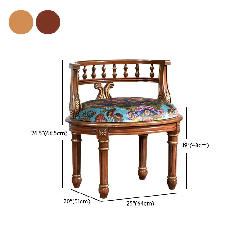 Sedia da pranzo in stile rustico sedia posteriore aperta in legno per soggiorno