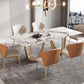 Designer Style Sintered Stone Top Dining Table Set Rectangular 1/4/5/7 Pieces Dining Set Clearhalo 'Dining Room Sets' 'Dining Tables & Seating' 'dining_room_set' 'furn' 'furn_dining_room_set' 'Furniture' 'Kitchen & Dining Furniture' 1200x1200_c8eb8c18-9929-4d99-9f54-86c38b3f4499