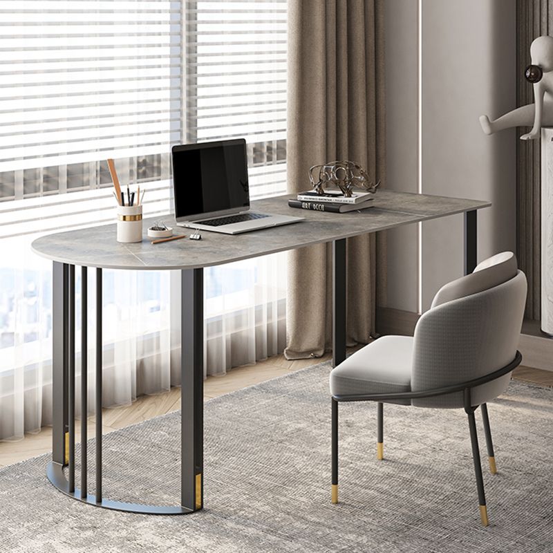 Scrivania di scrittura di pietre industriali 19.7 "W Distanta da ufficio con gambe di ferro