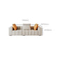 Contemporary White Sectional Sofa with Square Arms and Channel Back Clearhalo 'furn' 'furn_sectionals' 'Furniture' 'Living Room Furniture' 'Sectionals' 1200x1200_c8efdc1e-b6b4-4817-b218-93955727096e