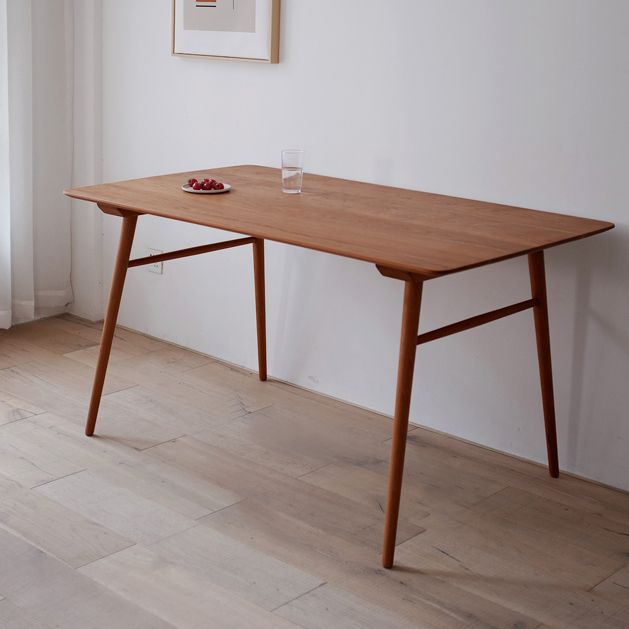 Rectangle Dining Site Table Simplicity Style Solid Wood Dining Room Collection with 4-foot Clearhalo ' dining_table' 'Dining Tables & Seating' 'Dining Tables' 'furn' 'furn_dining_table' 'Furniture' 'furniture_dining_table' 'Kitchen & Dining Furniture' 'kitchen&dining_furn' 'kitchen' 'kitchen_dining_table' 1200x1200_c8f11255-f7e9-45ab-94c0-5b68ecaf1755