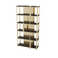 11.81"W 78.74"H Bookshelf Open Back Glam Style for Study Room Home Office Clearhalo 'Bookcases' 'furn' 'furn_bookcases' 'Furniture' 'furniture_bookcases' 'kitchen' 'kitchen_bookcases' 'Living Room Furniture' 'Office Furniture' 1200x1200_c8f12905-02bb-44c8-b0cf-e2ae5648bd19