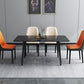 Dining Room Contemporary Sintered Stone Dining Table Rectangular Table with Metallic Base Clearhalo ' dining_table' 'Dining Tables & Seating' 'Dining Tables' 'furn' 'furn_dining_table' 'Furniture' 'furniture_dining_table' 'Kitchen & Dining Furniture' 'kitchen&dining_furn' 'kitchen' 'kitchen_dining_table' 1200x1200_c8f27d4e-5877-4210-b3bc-37af26e8d051