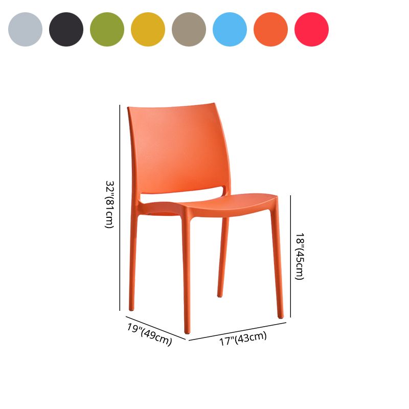 Scandinavian Armless Open Back Dining Side Chair Plastic Dining Side Chairs Clearhalo ' kitchen&dining_furn' 'Dining Chairs' 'Dining Tables & Seating' 'dining_chair' 'furn' 'furn_dining_chair' 'Furniture' 'furniture_dining_chair' 'Kitchen & Dining Furniture' 'kitchen' 1200x1200_c8f287a7-77c5-4ac2-91ea-180249274fc0