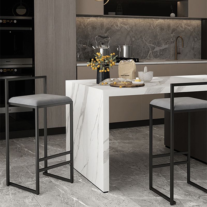 Nordic Style Velvet Upholstered Barstool Sleigh Base Bar Stool Clearhalo 'Bar Furniture' 'Bar Stools' 'bar_stools' 'furn' 'furn_bar_stools' 'furniture_bar_stools' 'Kitchen & Dining Furniture' 'kitchen&dining_furn' 'kitchen' 'kitchen_furn' Furniture' 1200x1200_c8f3a394-ee88-4273-96fe-a56e2947084d