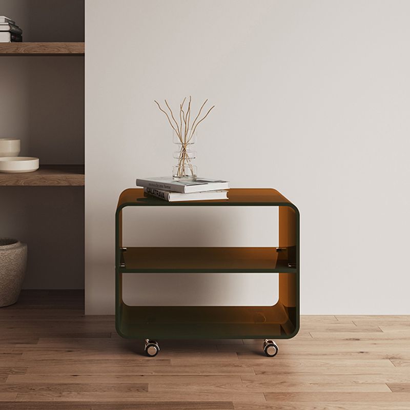 Modern Acrylic Bed Nightstand Open Storage Accent Table Nightstand Clearhalo 'Bedroom Furniture' 'furn' 'furn_night_stand' 'Furniture' 'night_stand' 'Nightstands' 1200x1200_c8f411e1-23f1-435c-a9a5-8b2c559af573