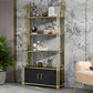 Glam Style Bookcase 12"W 79"H Open Back Bookshelf for Study Room Home Office Clearhalo 'Bookcases' 'furn' 'furn_bookcases' 'Furniture' 'furniture_bookcases' 'kitchen' 'kitchen_bookcases' 'Living Room Furniture' 'Office Furniture' 1200x1200_c8f48921-e81f-4be8-a949-3d01eaa6a497