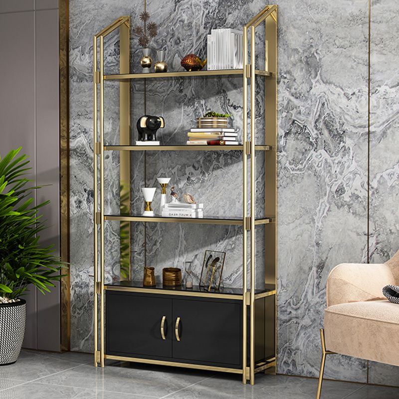 Glam Style Bookcase 12"W 79"H Open Back Bookshelf for Study Room Home Office Clearhalo 'Bookcases' 'furn' 'furn_bookcases' 'Furniture' 'furniture_bookcases' 'kitchen' 'kitchen_bookcases' 'Living Room Furniture' 'Office Furniture' 1200x1200_c8f48921-e81f-4be8-a949-3d01eaa6a497