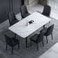 Simplicity Style Home Sintered Stone Dining Table 4 Legs Carbon Steel Base Rectangle Table Clearhalo ' dining_table' 'Dining Tables & Seating' 'Dining Tables' 'furn' 'furn_dining_table' 'Furniture' 'furniture_dining_table' 'Kitchen & Dining Furniture' 'kitchen&dining_furn' 'kitchen' 'kitchen_dining_table' 1200x1200_c8f517b7-fb1d-4a4f-b59b-162dacf5361b