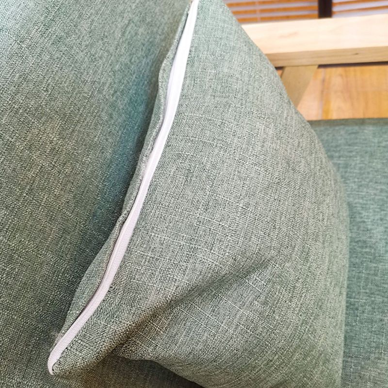 Fabric Square Arm Slipcovered 2/3 Seat Sofa with Wooden Based Clearhalo 'furn' 'furn_sofas' 'Furniture' 'furniture_sofas' 'kitchen' 'kitchen_sofas' 'Living Room Furniture' 'Sofa' 'sofas' 1200x1200_c8f5229a-7b5f-4930-ad87-4fa0ac8bf3b8