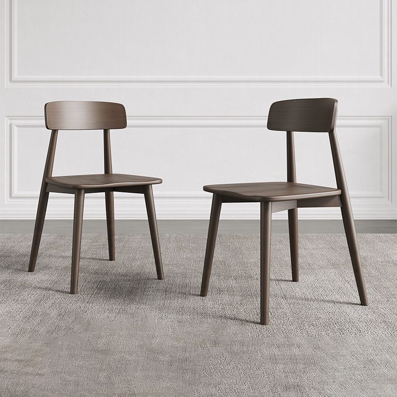 Sedia industriale imbottita senza braccioli Sedia laterale per interni in legno di gomma