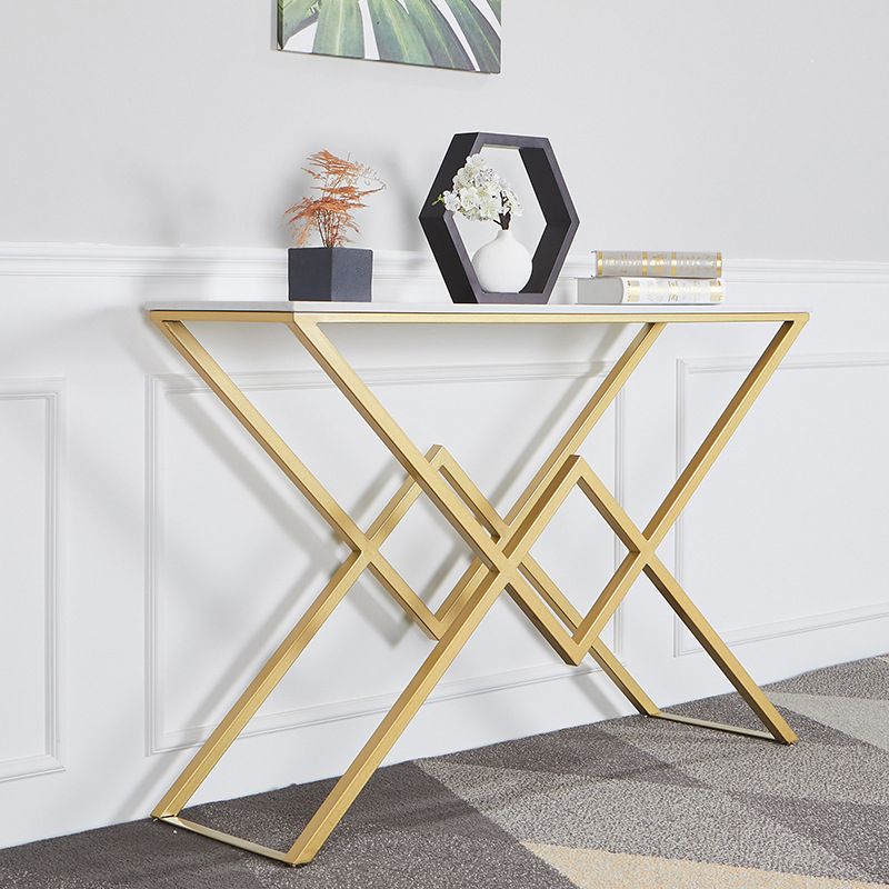31.5 "Tall Glam Accent Tabel 1-plank marmerconsole Tafel voor Hall