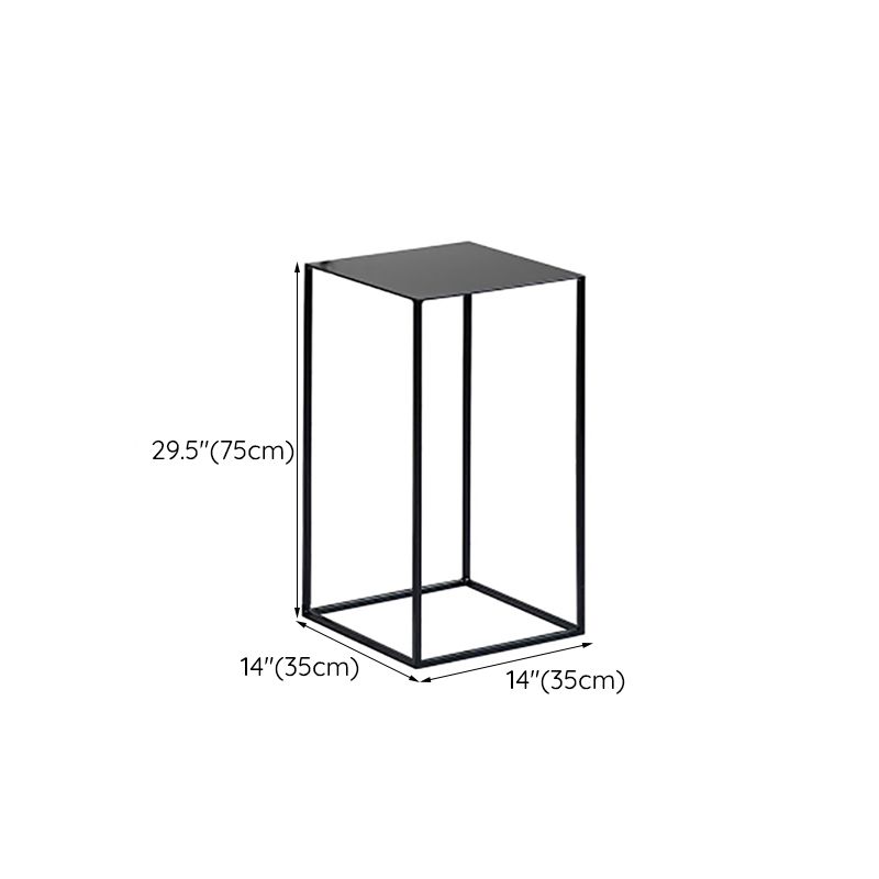 中世のモダンサイドテーブルスクエアメタルテーブルフレームベースデザイン